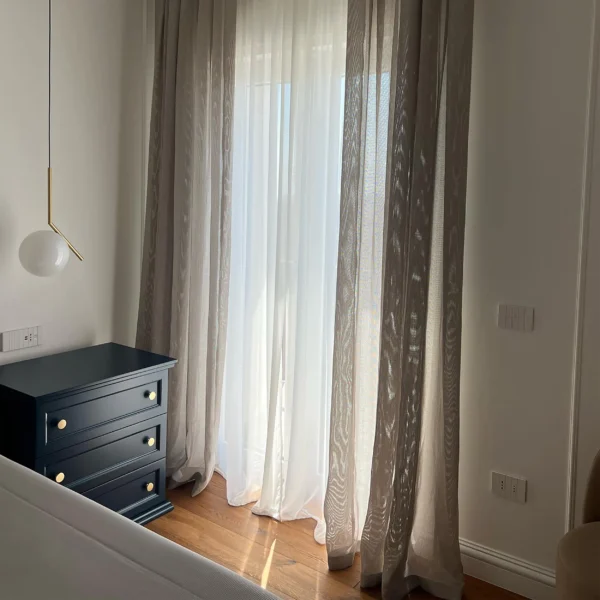 Luxury Home Linen Texture Tulle Curtains Light-Transmitting Window Valances for Bedroom - Image 6