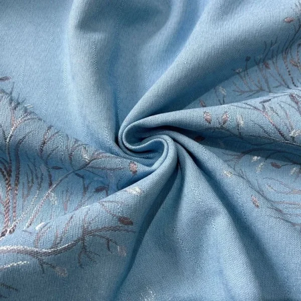 Factory Supply  Brach  Pattern  80% High Grade Blackout Jacquard Polyester Curtain Fabric - Image 3