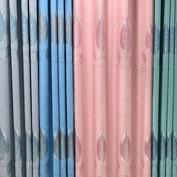 Factory Supply Sound Insulation Polyester Leaves Pattern Jacquard Curtain Fabric With 80% Blackout 2.8M/3.2M Width - Image 6