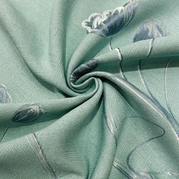 Factory Supply Flowers Pattern Jacquard Blackout Curtain Fabric With Sound Insulation - Image 2