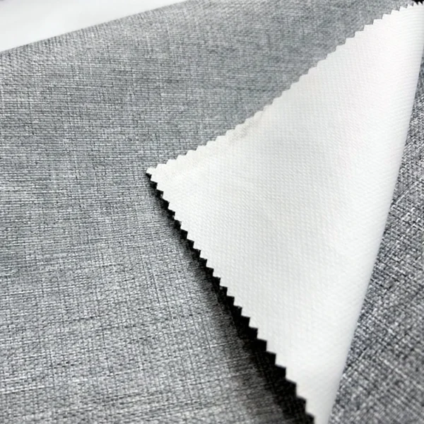Factory Supply Linen Style Hotel 100% Blackout Curtain Fabric With PU Lamination Artwork - Image 4
