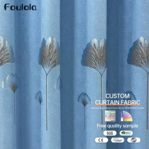 Factory Supply Triple Weaving Artwork Polyester Jacquard Blackout Curtain Fabric