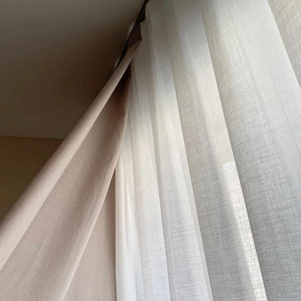 Customizable Herringbone Texture Curtains & Valances Full Blackout or Light-Transmitting Options Available - Image 2