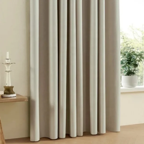 Factory Supply Plain Style Solid Color Full Blackout Curtain Fabric With PU Lamination 2.8M Width - Image 2