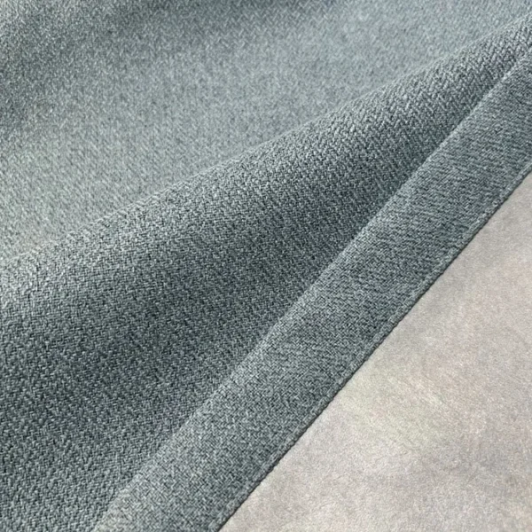 Factory Supply Simple Style One Side Linen One Side Soft Silk  100% Blackout Curtain Fabric - Image 2