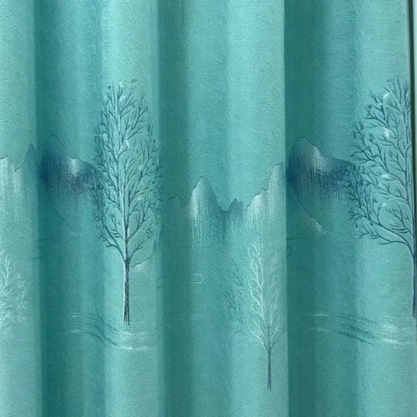 Factory Supply Landscape StyleJacquard Curtain Fabric With 80% Blackout 2.8M/3.2M Width - Image 5