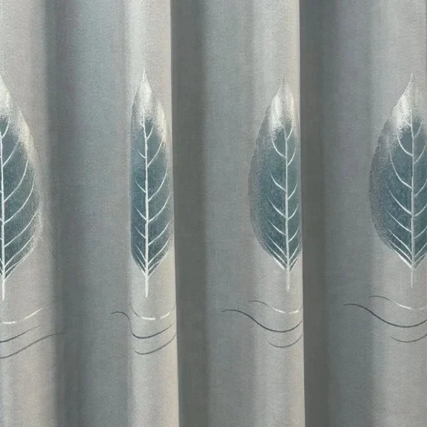 Factory Supply  Leaves Pattern  80% Blackout Jacquard Polyester Curtain Fabric - Image 5
