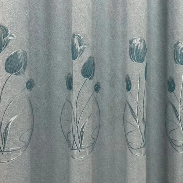 Factory Supply Triple Weaving Artwork Polyester Flowers Pattern Jacquard Curtain Fabric With 80% Blackout 2.8M/3.2M Width - Image 5