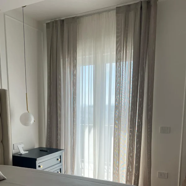 Luxury Home Linen Texture Tulle Curtains Light-Transmitting Window Valances for Bedroom - Image 4