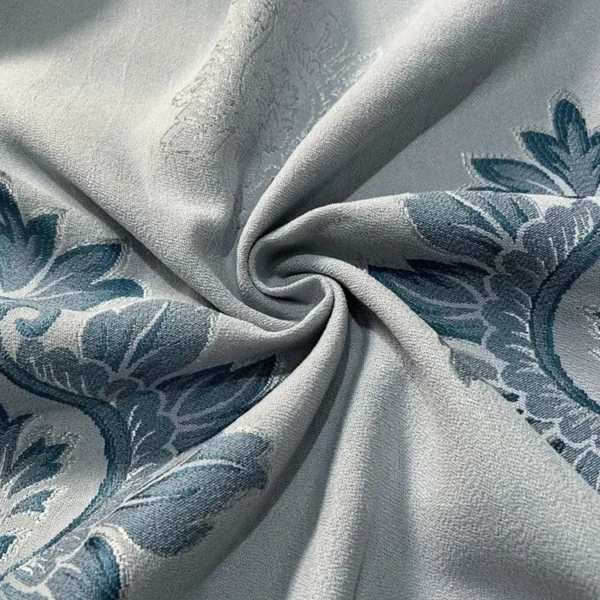 Factory Supply Flowers Pattern Jacquard Curtain Fabric With 80% Blackout 2.8M Width Sound Insulation - Image 2