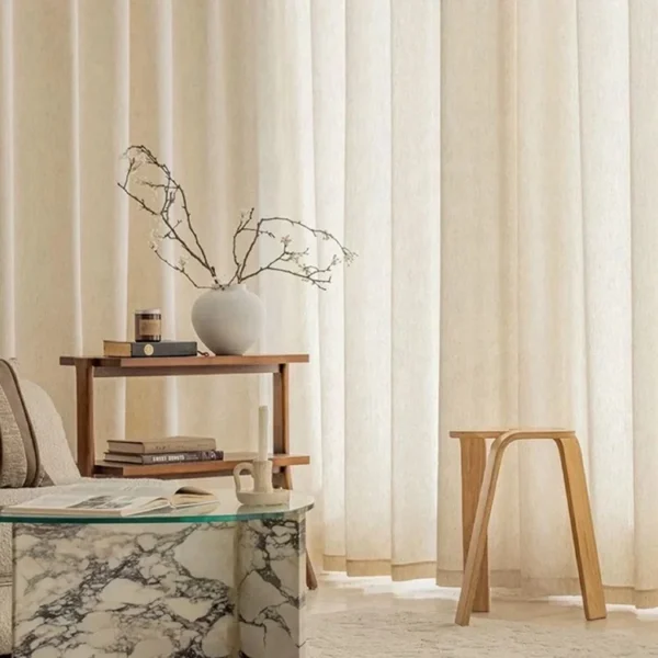Factory Supply Linen Style Simple Sheer Curtain Fabric With 2.8M/3.2M Width - Image 6