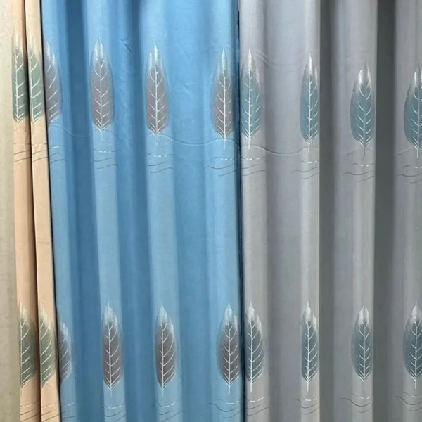 Factory Supply  Leaves Pattern  80% Blackout Jacquard Polyester Curtain Fabric - Image 6