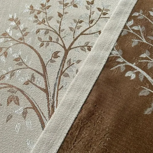 Factory Supply Branch Pattern Polyester 80% Blackout Jacquard Curtain Fabric - Image 3