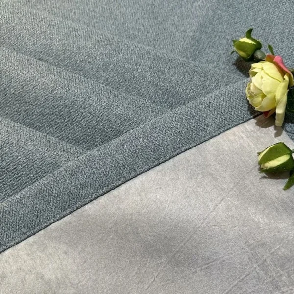 Factory Supply Simple Style One Side Linen One Side Soft Silk  100% Blackout Curtain Fabric - Image 4