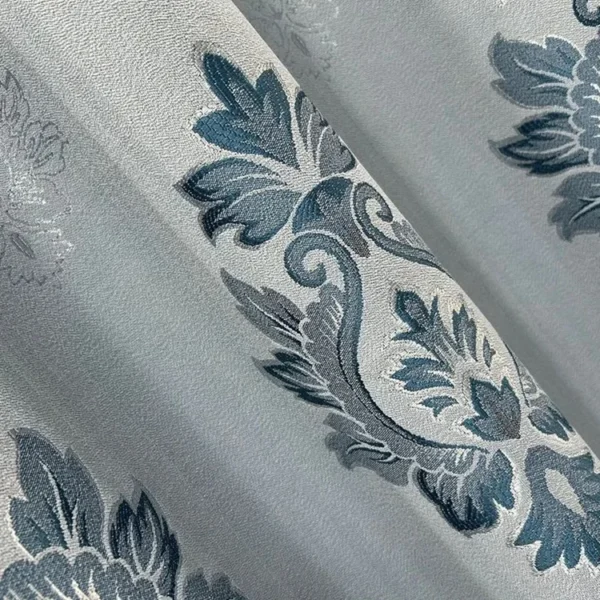 Factory Supply Flowers Pattern Jacquard Curtain Fabric With 80% Blackout 2.8M Width Sound Insulation - Image 4