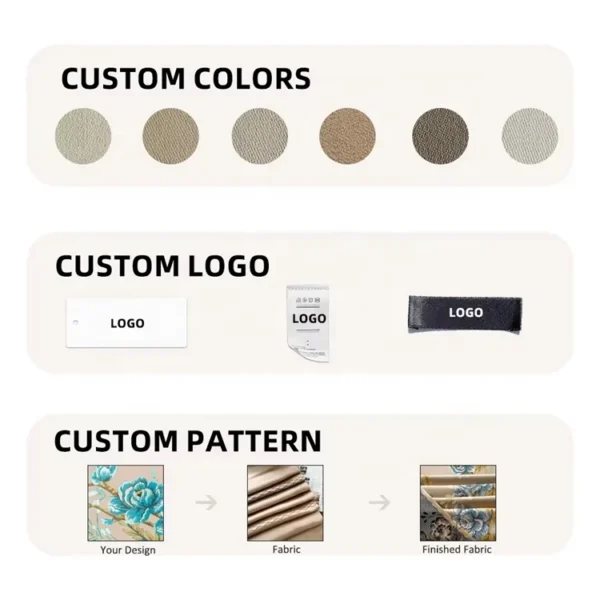 Factory Supply Two Side Linen 100% Blackout Simple Style Hotel Curtain Fabric - Image 4