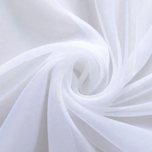 Factory Supply Plain Style Solid Color Hotel Voile Sheer Curtain Fabric - Image 4