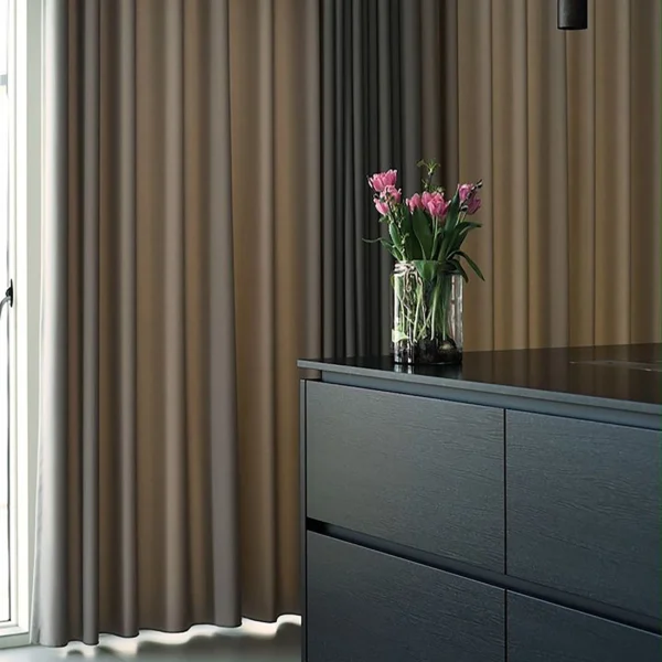 Customizable Luxury Home Curtains Dark Green Blackout Levels Premium Window Coverings - Image 3