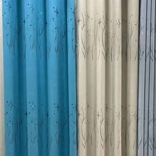 Factory Supply Star Pattern Design High Grade 80% Blackout Curtain Fabric With Sound Insulation 2.8M Width - Image 6