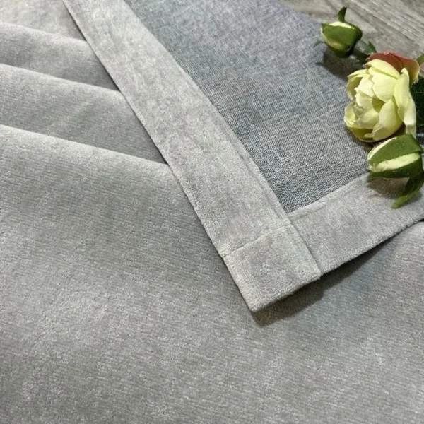 Factory Supply High Grade One Side Linen One Side Velvet 100% Blackout Curtain Fabric - Image 5