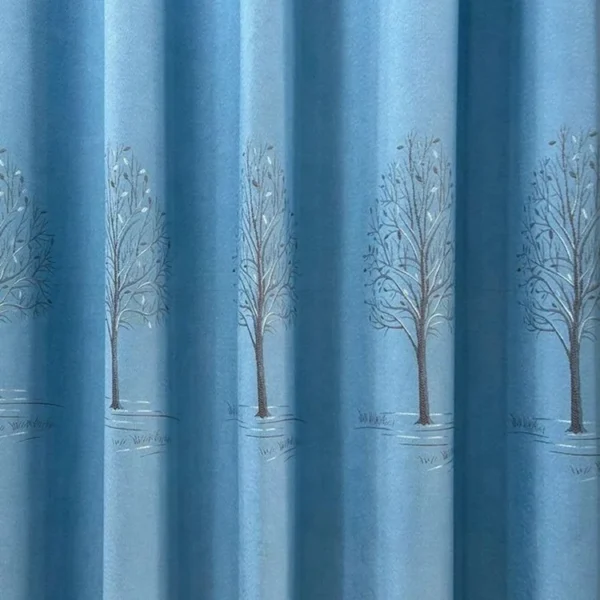Factory Supply  Brach  Pattern  80% High Grade Blackout Jacquard Polyester Curtain Fabric - Image 5