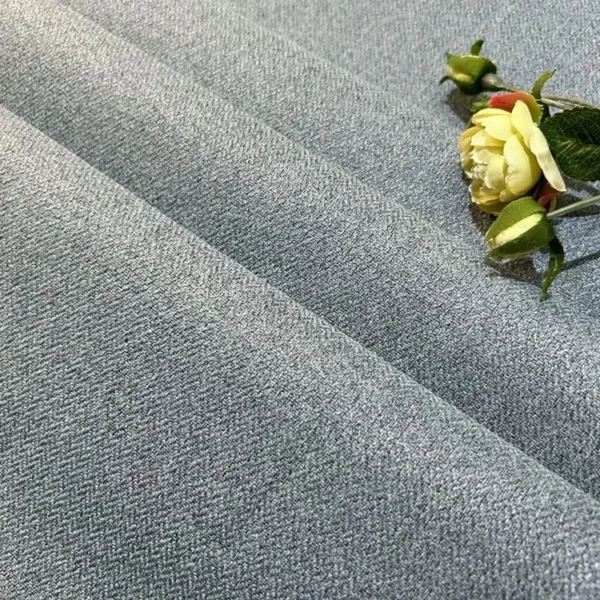 Factory Supply One Side Linen One Side Soft Silk  100% Blackout Curtain Fbaric With PU Lamination Artwork 2.8M Width - Image 6