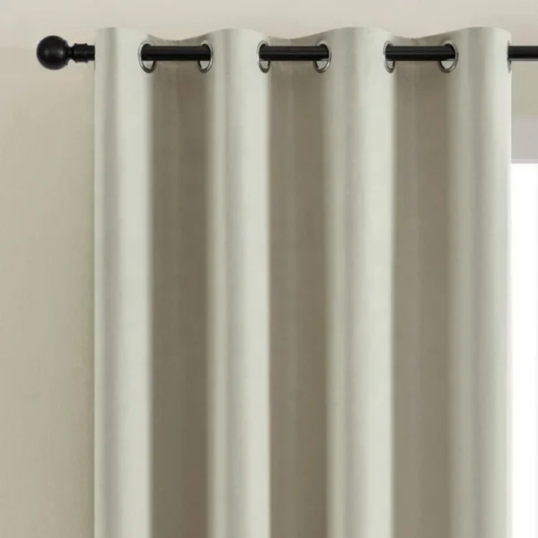 Factory Supply Plain Style Solid Color Full Blackout Curtain Fabric With PU Lamination 2.8M Width - Image 3