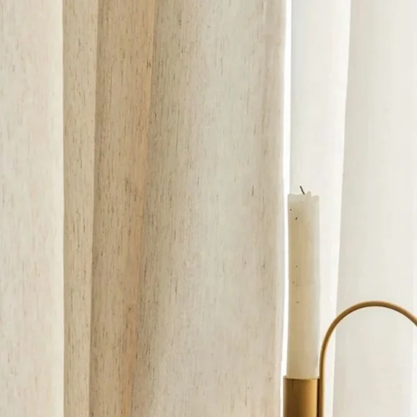 Factory Supply Linen Style Simple Sheer Curtain Fabric With 2.8M/3.2M Width - Image 5