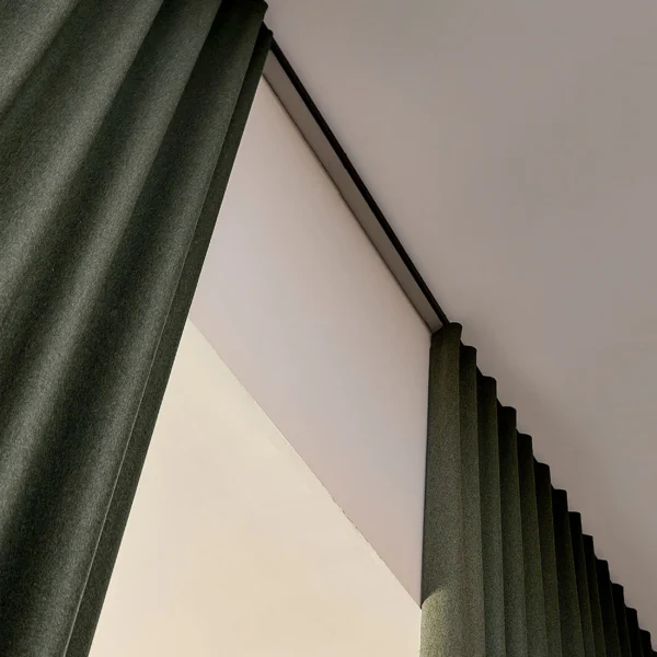 Customizable Luxury Home Curtains Dark Green Blackout Levels Premium Window Coverings - Image 5