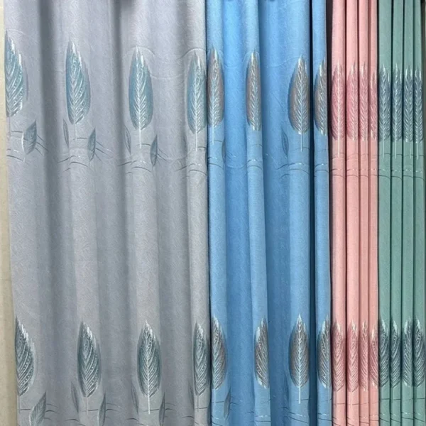 Factory Supply Leaves Pattern Polyester Jacquard Blackout Curtain Fabric - Image 6