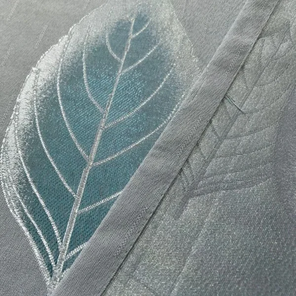 Factory Supply  Leaves Pattern  80% Blackout Jacquard Polyester Curtain Fabric - Image 4