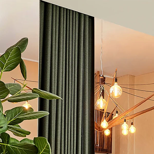 Customizable Luxury Home Curtains Dark Green Blackout Levels Premium Window Coverings - Image 6