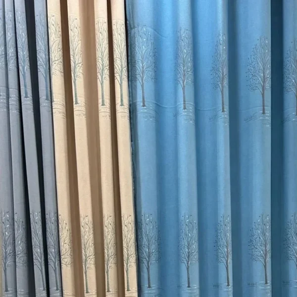 Factory Supply  Brach  Pattern  80% High Grade Blackout Jacquard Polyester Curtain Fabric - Image 6