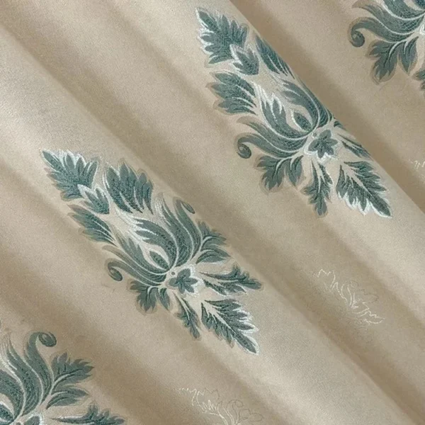 Factory Supply European Style Flowers Pattern Jacquard Blackout Curtain Fabric - Image 5