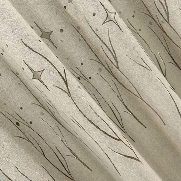 Factory Supply Star Pattern Design High Grade 80% Blackout Curtain Fabric With Sound Insulation 2.8M Width - Image 2