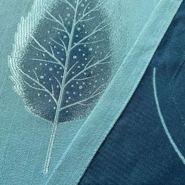 Factory Supply Leaves Pattern Sound Insulation Polyester 80% Blackout Jacquard Curtain Fabric - Image 3