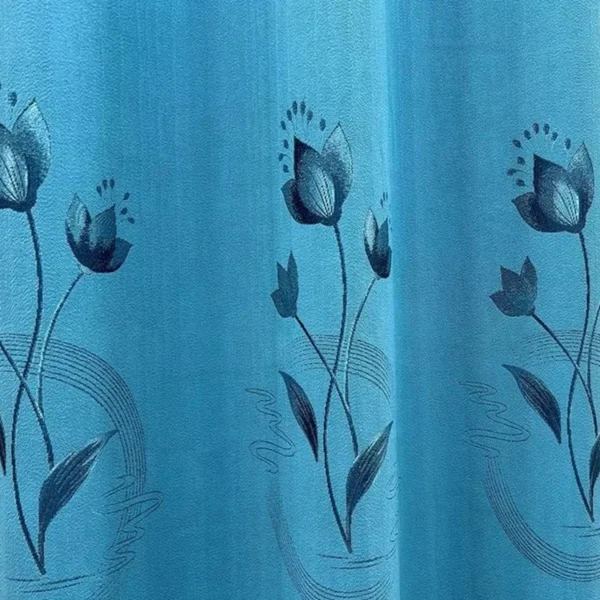 Factory Supply Plant Pattern Triple Weaving Artwork 80% Blackout Jacquard Curtain Fabric With Sound Insulation 2.8M Width - Image 5