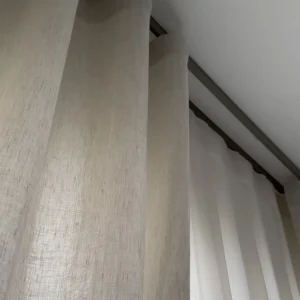 Luxury Cross Texture Tulle Curtains with Obvious Linen Valances Product Category