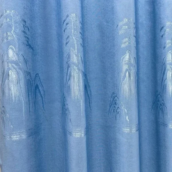 Factory Supply Landscape Pattern Polyester Jacquard Curtain Fabric With 80% Blackout - Image 5