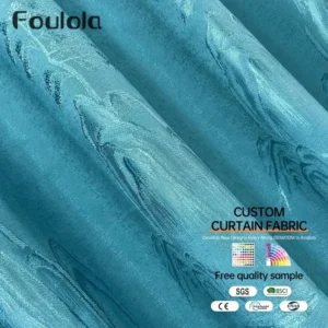 Factory Supply Landscape Pattern Polyester Jacquard Curtain Fabric With 80% Blackout 2.8M/3.2M Width Sound Insulation