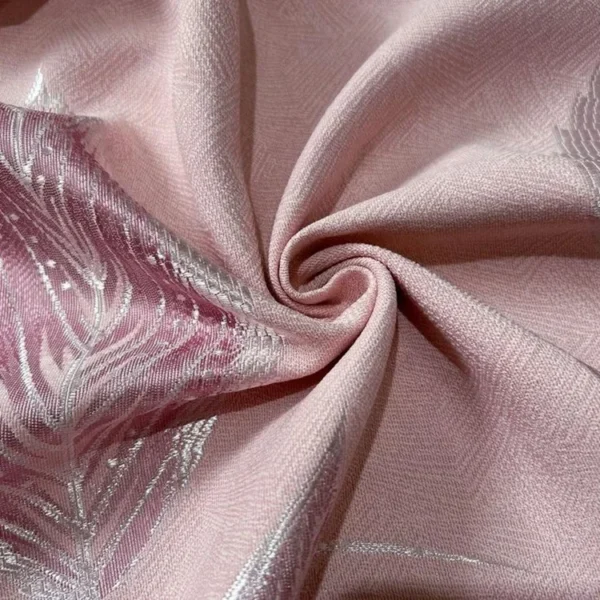 Factory Supply Sound Insulation Polyester Leaves Pattern Jacquard Curtain Fabric With 80% Blackout 2.8M/3.2M Width - Image 2