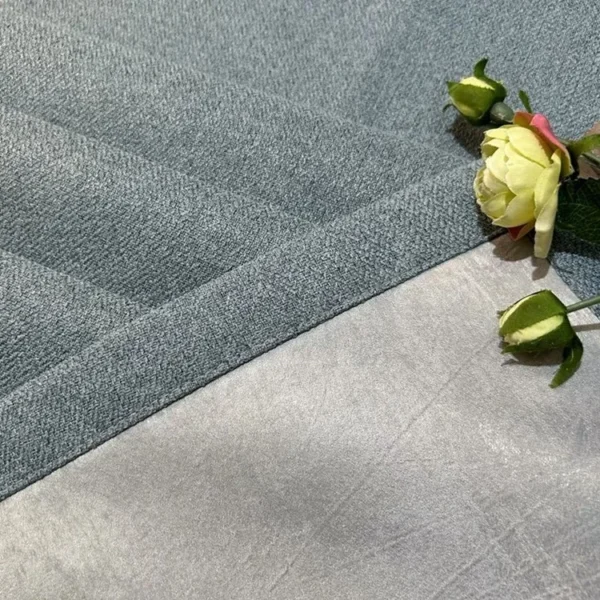 Factory Supply One Side Linen One Side Soft Silk  100% Blackout Curtain Fbaric With PU Lamination Artwork 2.8M Width - Image 5
