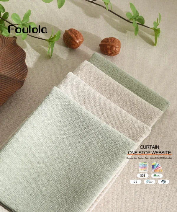 Factory Supply Fashionable Solid Color Style Strong Scratch-proof Curtain Fabric