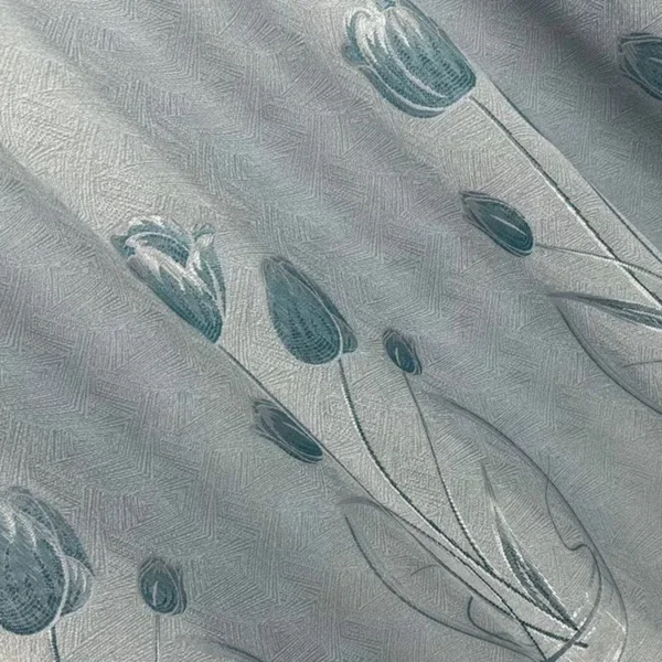 Factory Supply Triple Weaving Artwork Polyester Flowers Pattern Jacquard Curtain Fabric With 80% Blackout 2.8M/3.2M Width - Image 2