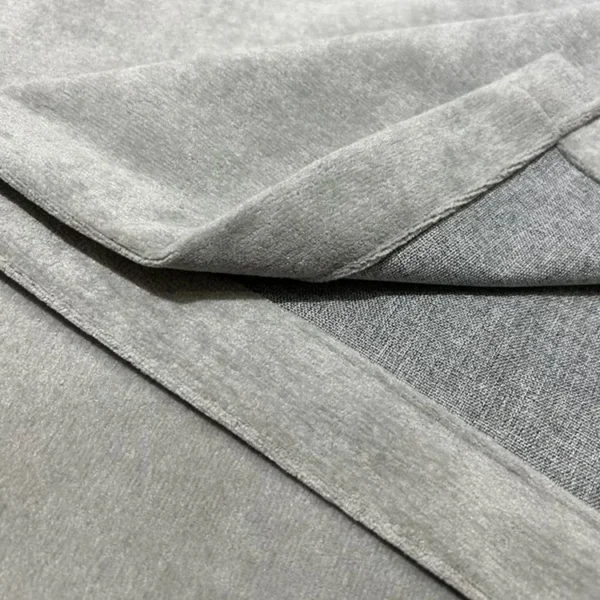 Factory Supply High Grade One Side Linen One Side Velvet 100% Blackout Curtain Fabric - Image 2