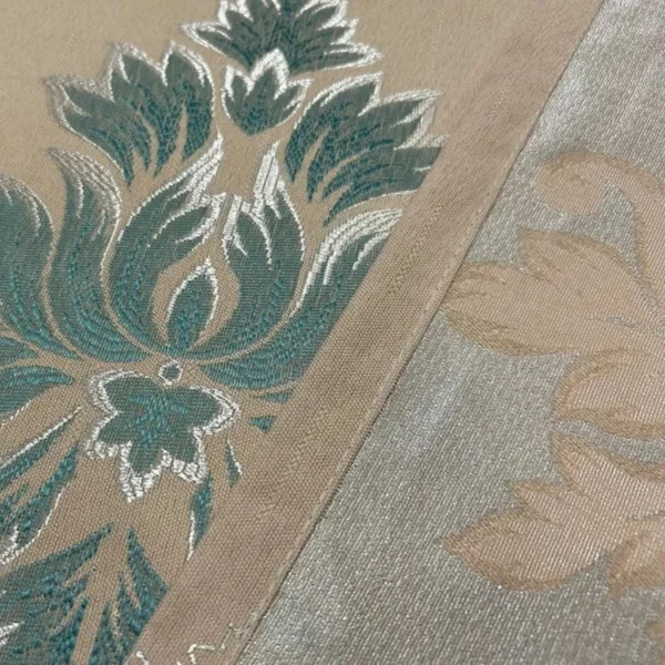 Factory Supply European Style Flowers Pattern Jacquard Blackout Curtain Fabric - Image 4