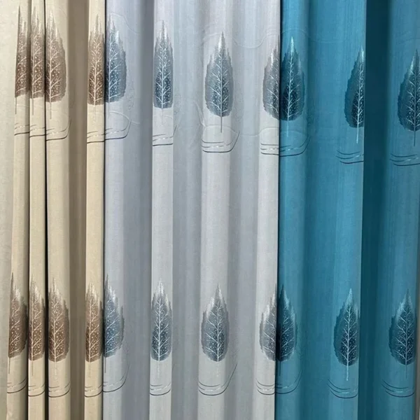 Factory Supply Leaves Pattern Sound Insulation Polyester 80% Blackout Jacquard Curtain Fabric - Image 6
